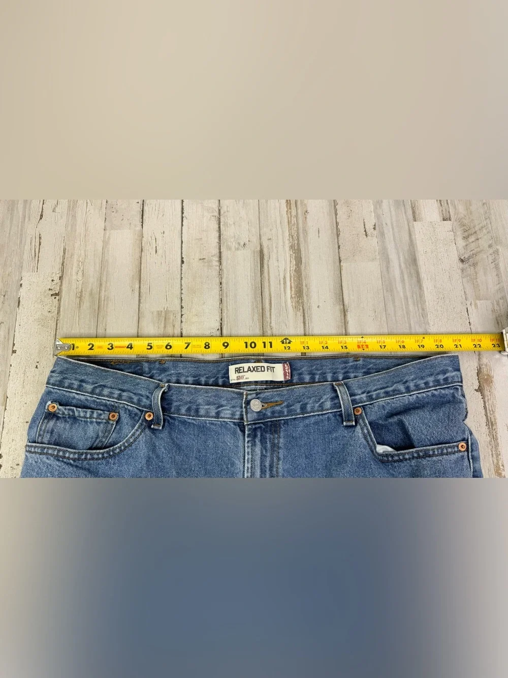 Vintage Levis 550 Pants Jeans Men 42x31 Denim Stretch Blue Straight